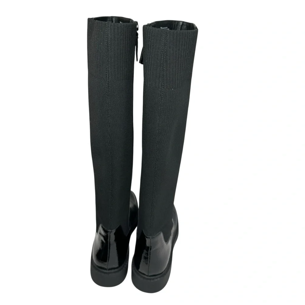 Andre Assous Women's Viva Round Toe Patent Boots. 7.5